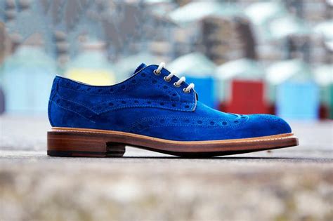 blue suede brogues women's.